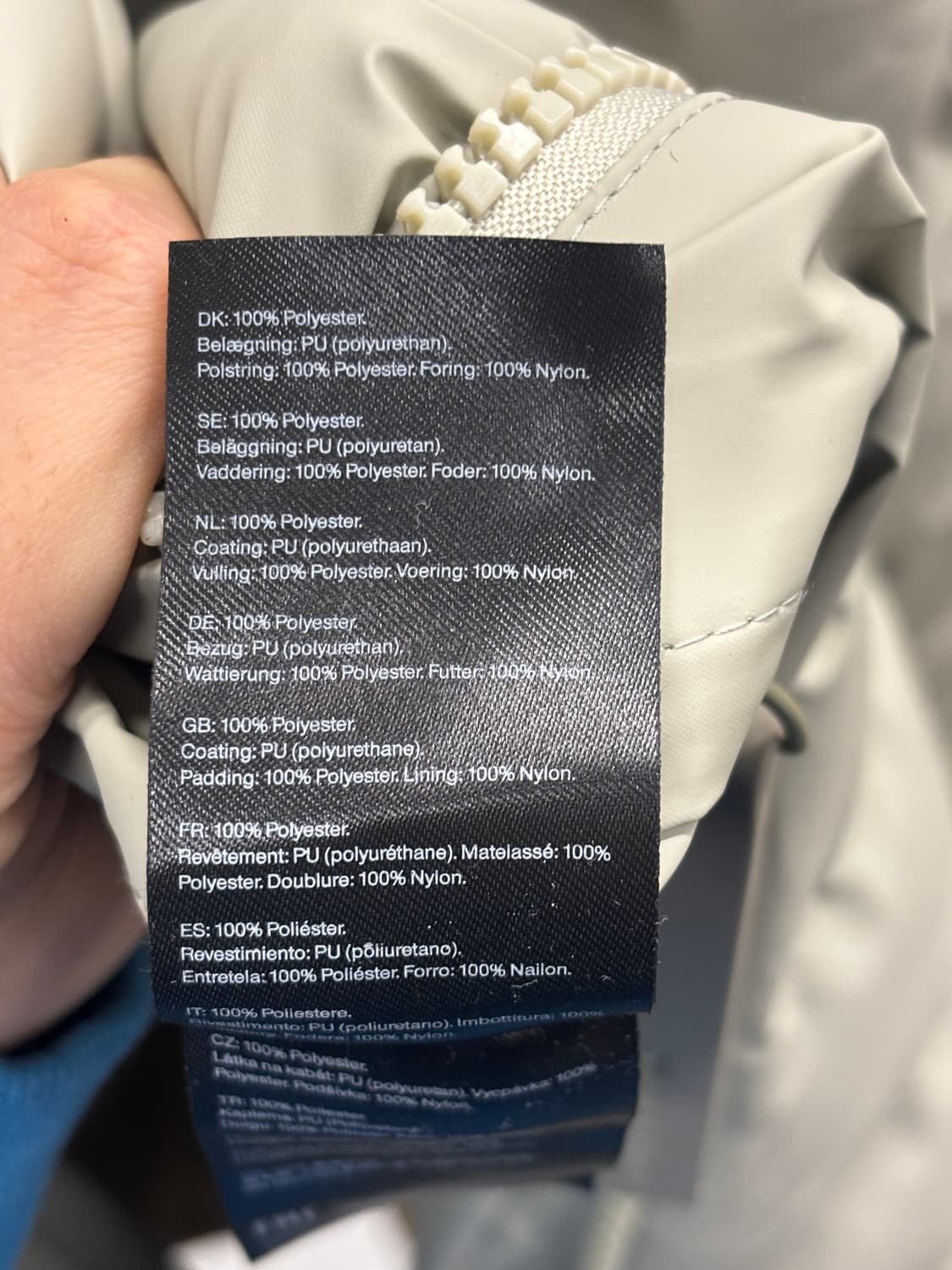 Rains 레인스 롱 푸퍼 자켓 시멘트 XXL 상품이미지6