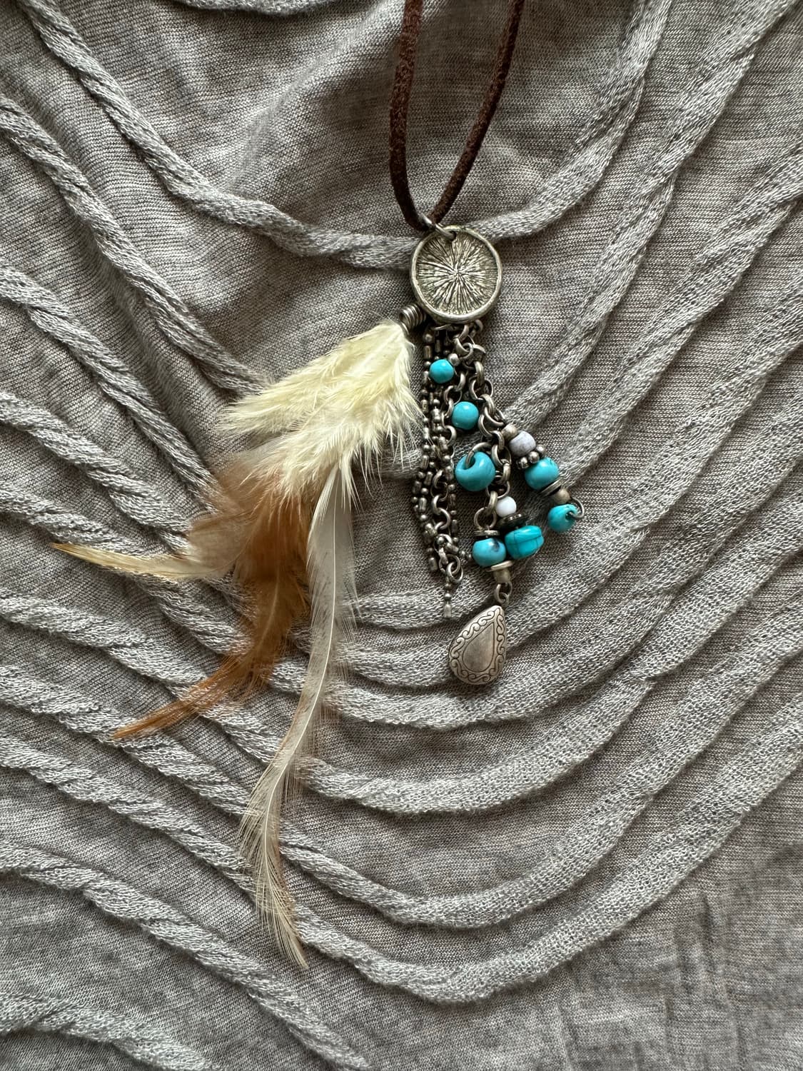 “GOA” feather necklace 상품이미지1