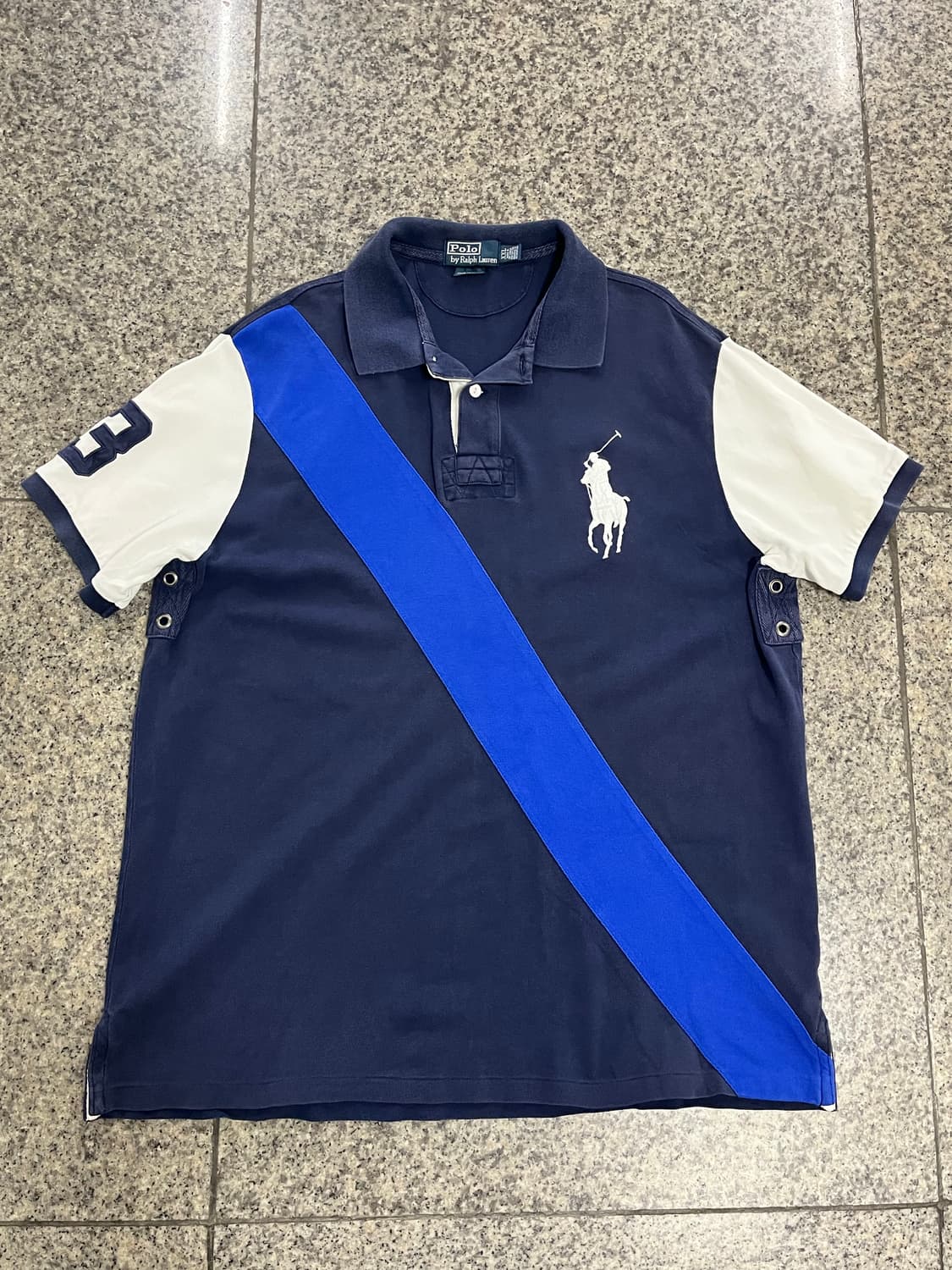 2XL) 1990s Polo RL Big Pony Diagonal PK 상품이미지1