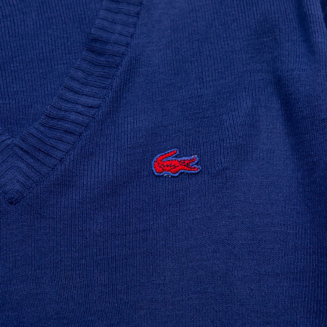 80s IZOD 라코스테 아크릴 브이넥 니트 네이비 상품이미지5