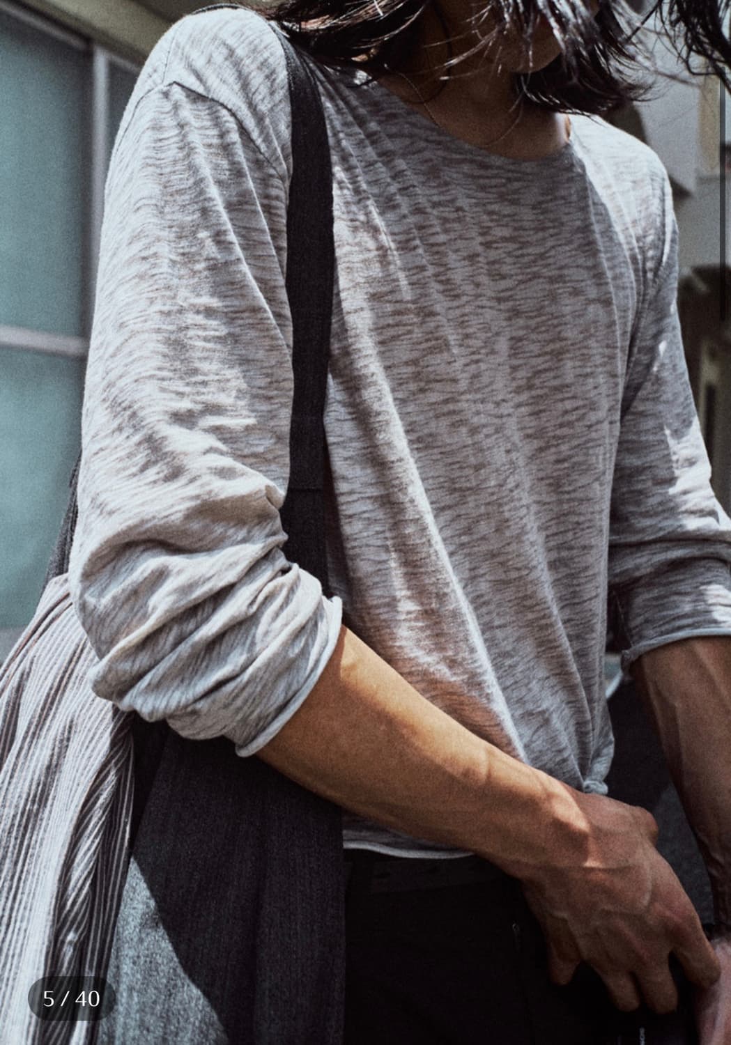 모노프리베 Textured Roll Long Sleeve 상품이미지1