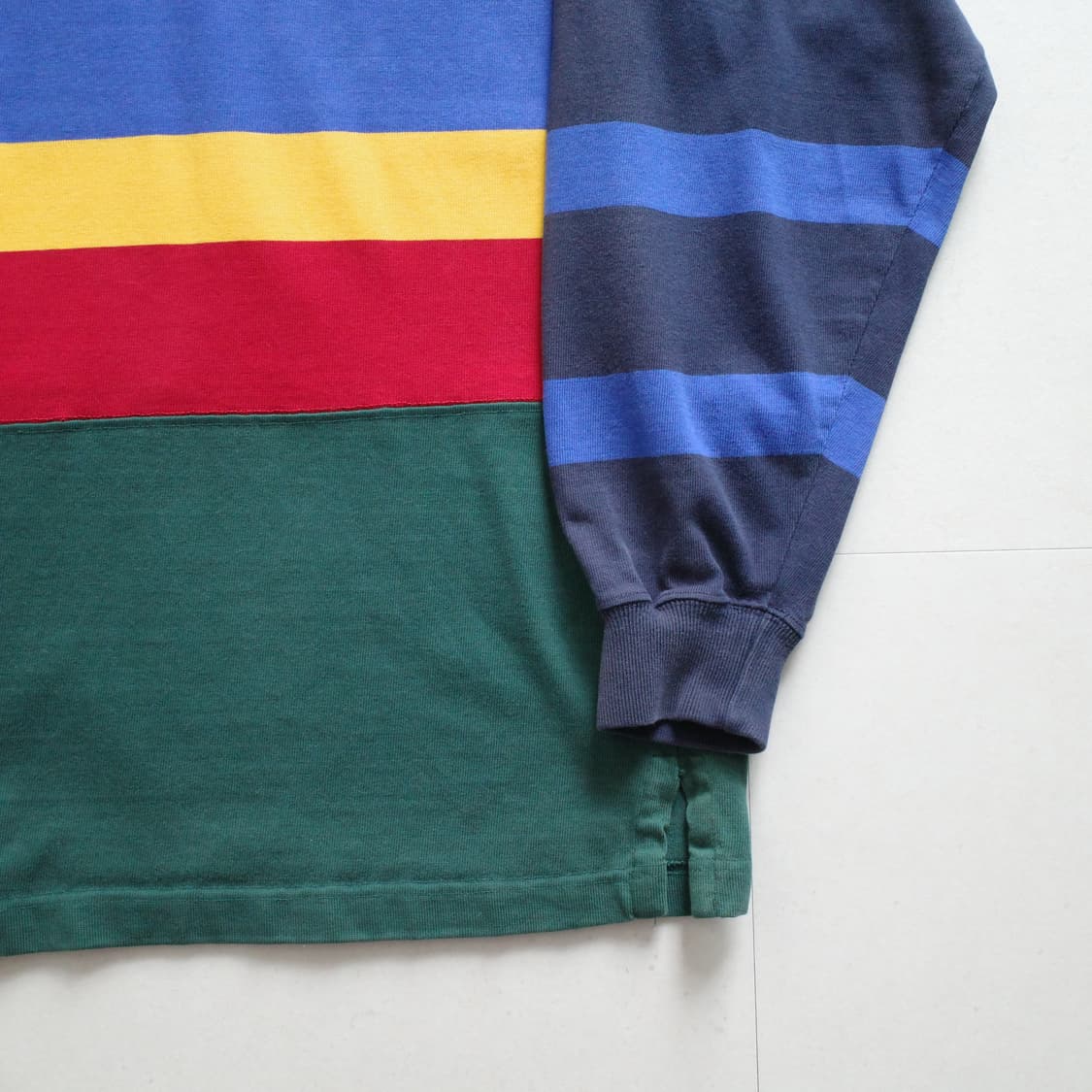 90s USA 폴로 로라이프 컬러블록 럭비셔츠 (XL)  상품이미지8
