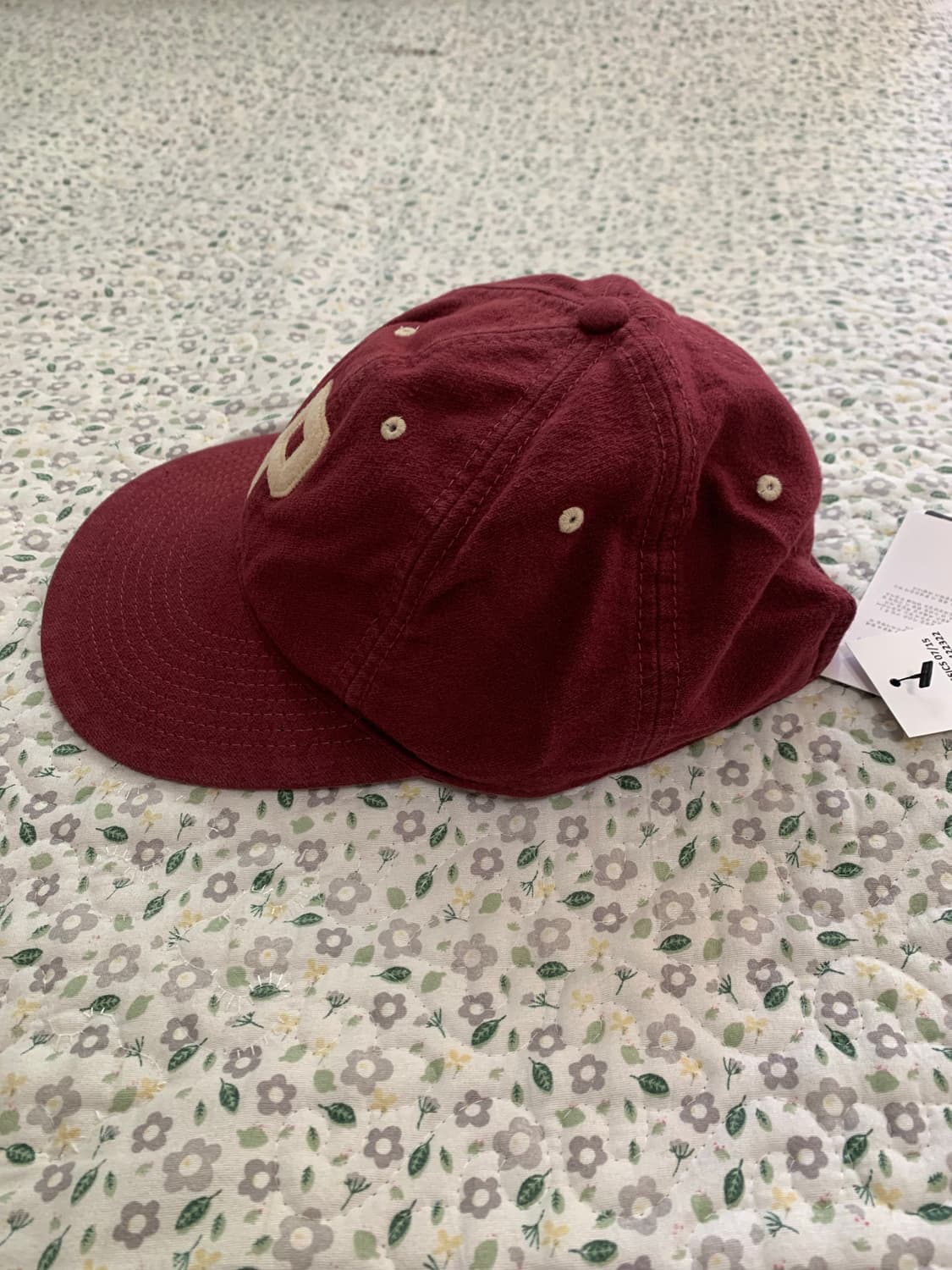 [FREE] 폴로 랄프로렌 25FW 펠트 패치 샤모아 볼 캡 레드 와인 상품이미지2