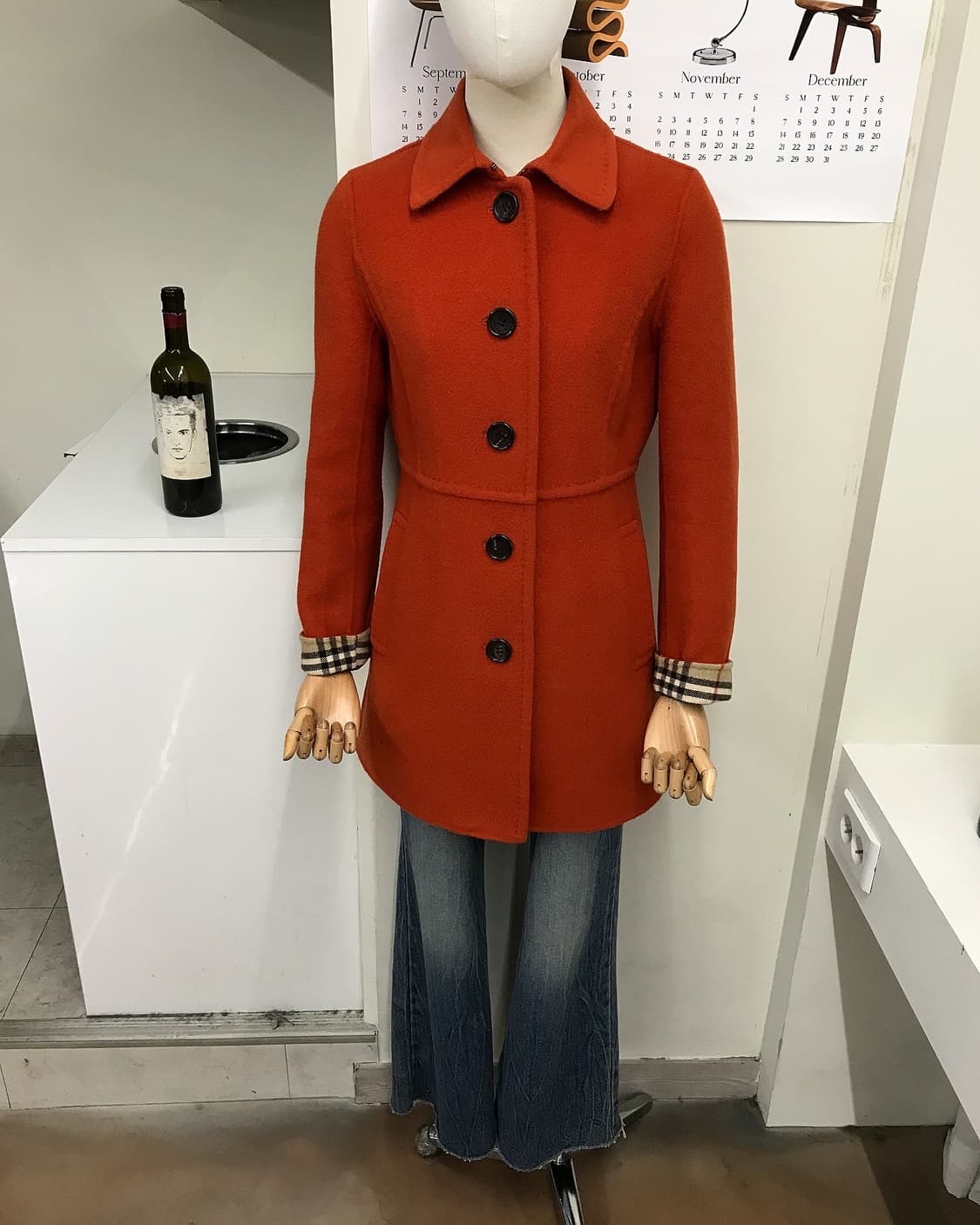 버버리 캐시미어 하프 코트 상품이미지6