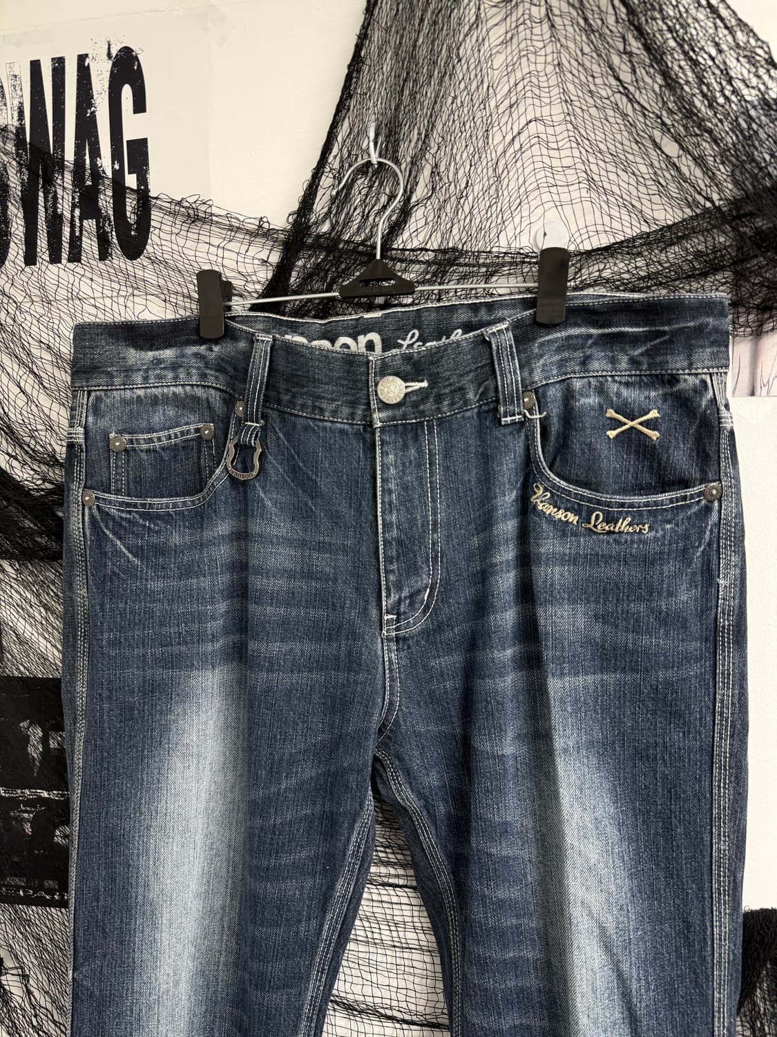 Vanson punk mood patch jeans 상품이미지4
