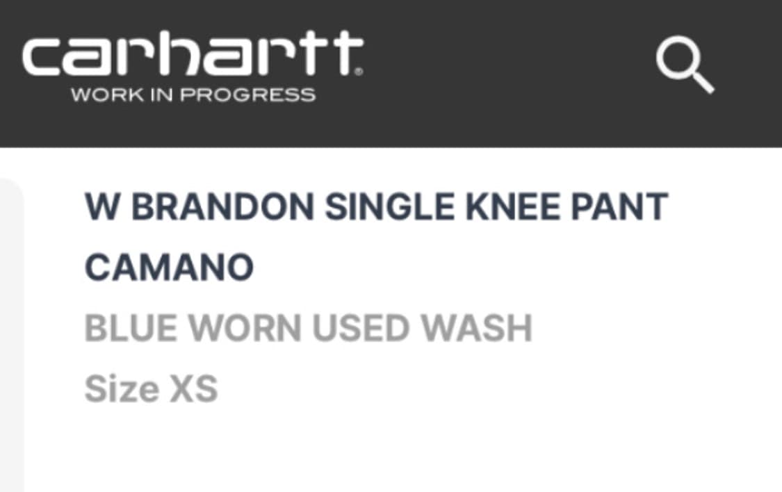 칼하트 청바지 더블니 팬츠 신상 블루다크 상품이미지2