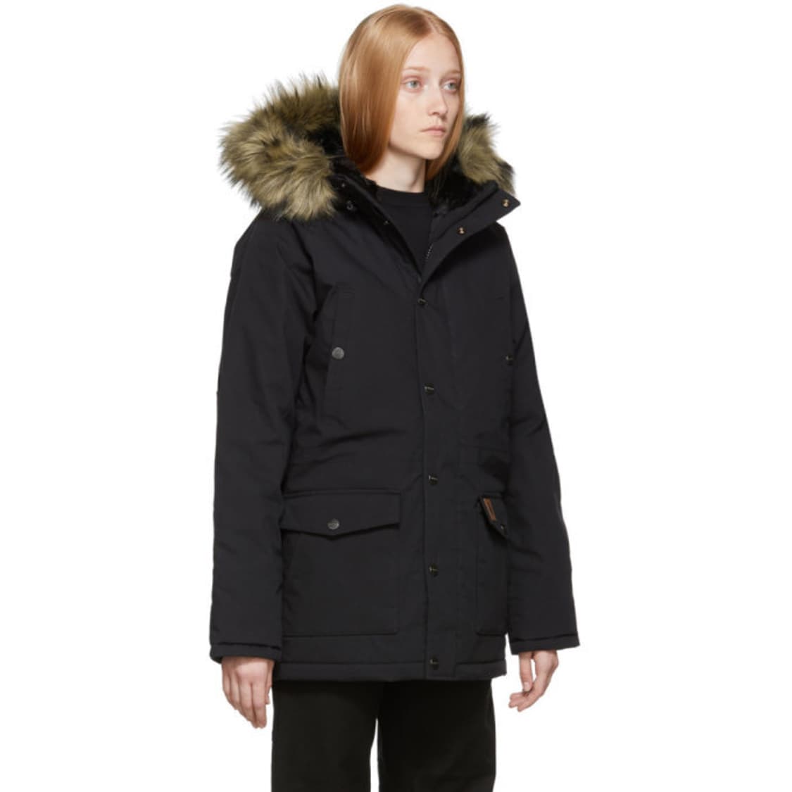 칼하트 헤리티지 트래퍼 미드 패딩 파카 퍼 자켓 빈티지 야상 네이비 컬러 상품이미지3