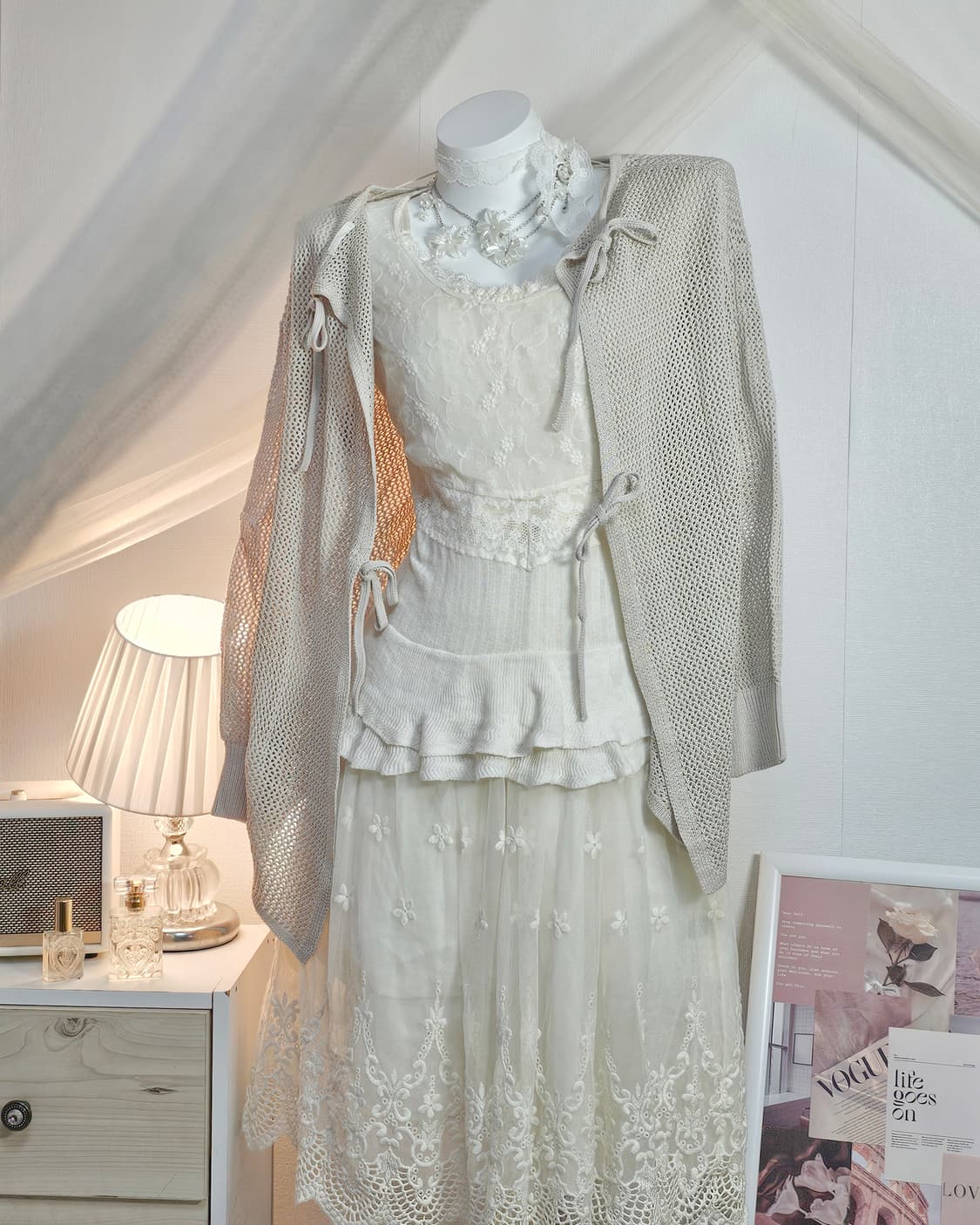 Beige mori look style set 상품이미지2