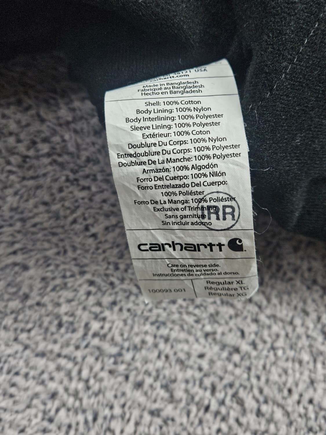 칼하트 헤비 풀 웜 코튼 셔츠 워크 자켓 ( XL ) / 10702 상품이미지9