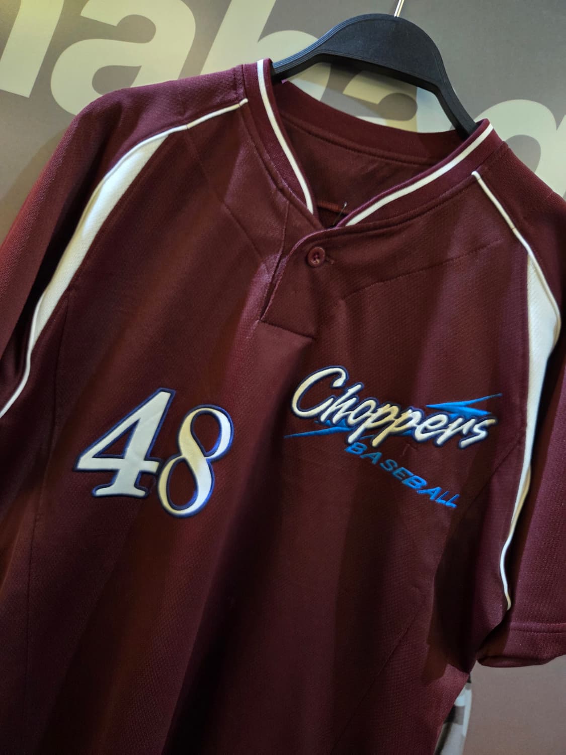 Vintage 버건디 베이스볼져지 상품이미지1