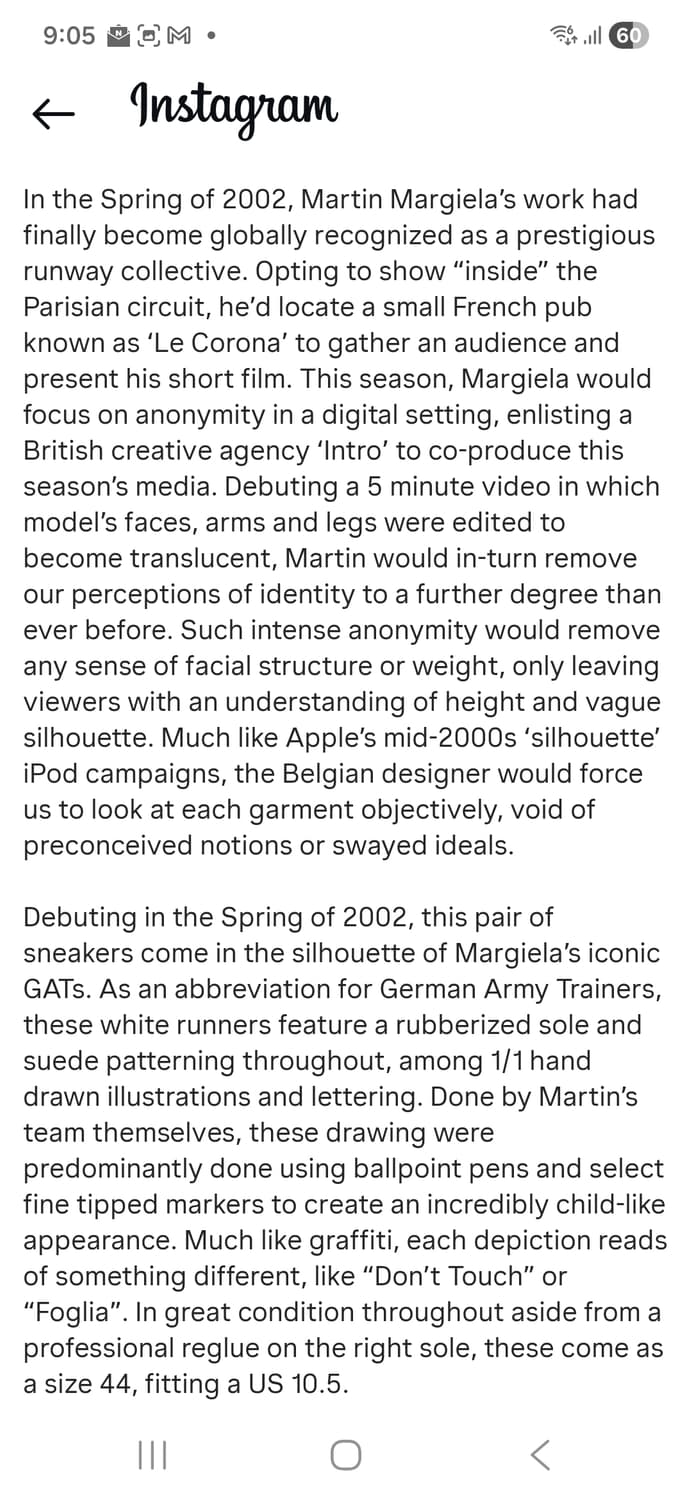 Ss02 메종 마르지엘라 artisanal "graffiti" 독일군 상품이미지8