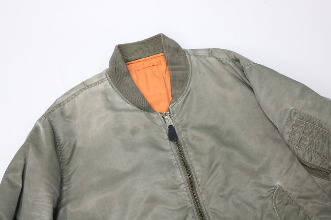 빈티지 미공군 MA-1 리버시블 플라이트 항공 점퍼 L 상품이미지3