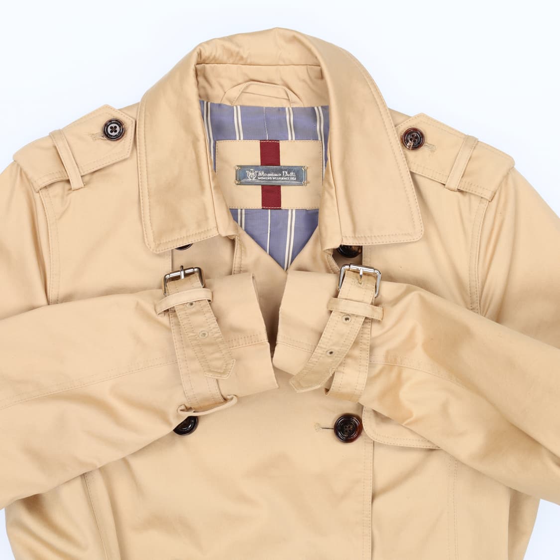 [M] 마시모두띠 여성 더블 버튼 트렌치 코트 N6964 상품이미지3