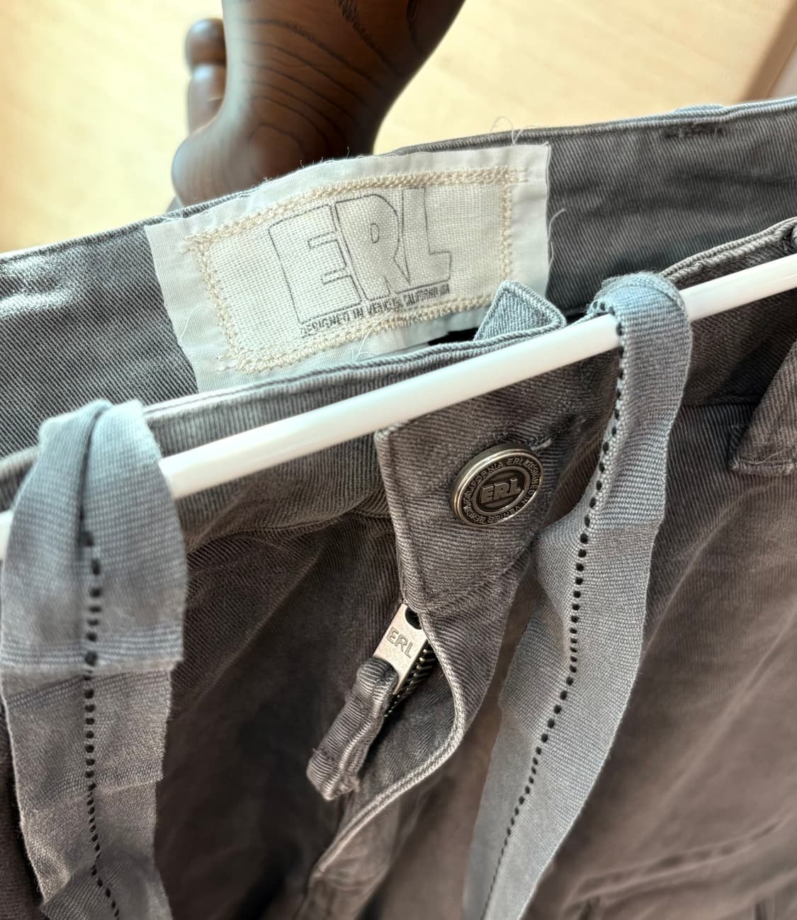 S ] 24FW ERL 빈티지 워싱 코튼 카고 팬츠 상품이미지3