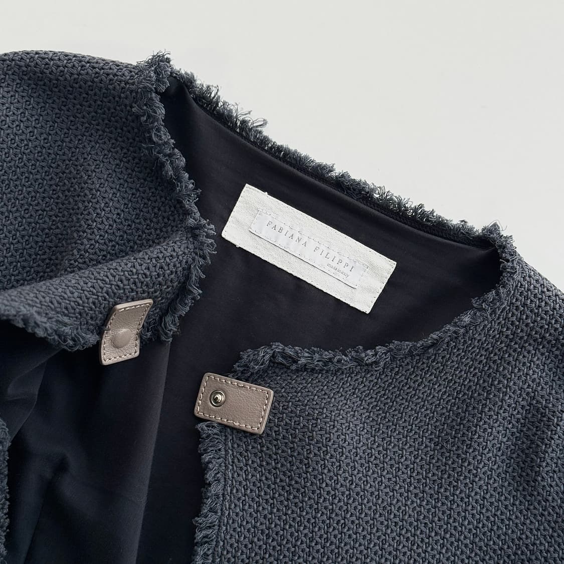 파비아나필리피 레더 탭 가디건 자켓 상품이미지2