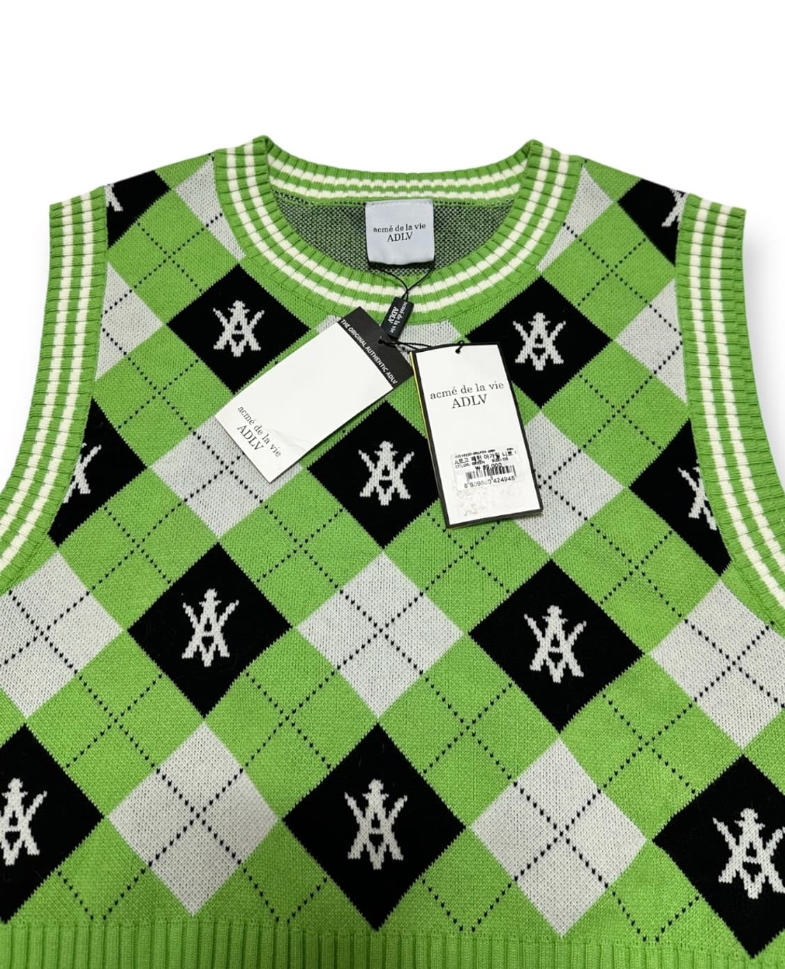 아트메드라비 아가일 패턴 니트 조끼 상품이미지4