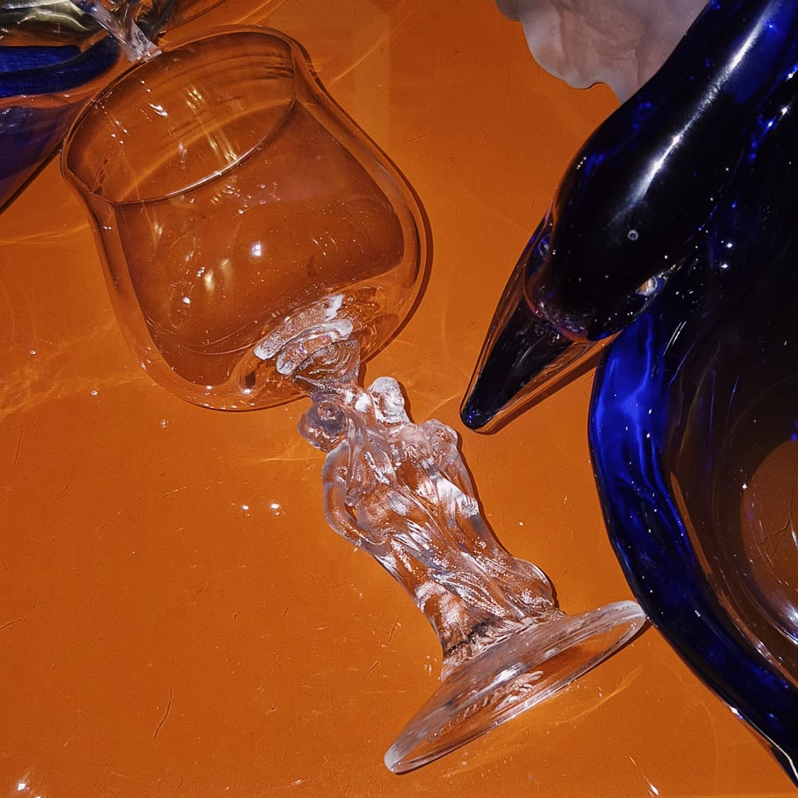 70s 닛카 위스키 트윈 세레나데 와인잔 1p 상품이미지9