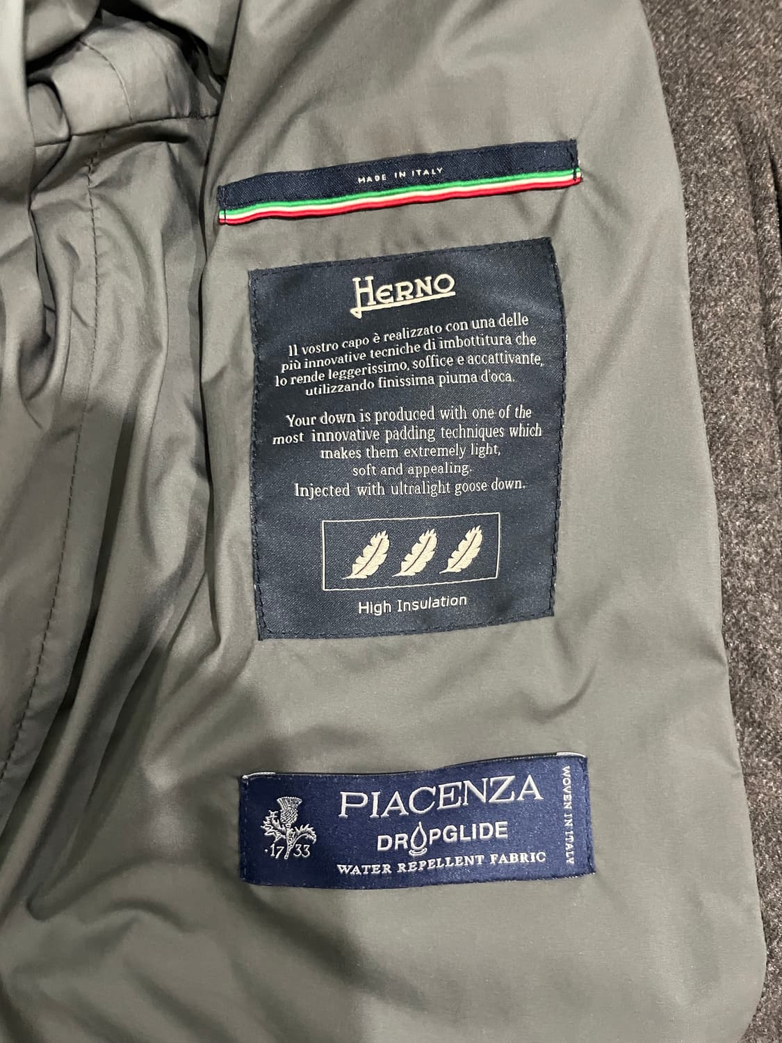 에르노 남성 캐시미어 패딩 코트 50 매장판 상품이미지4