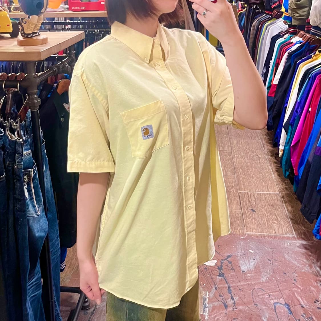 [HI] 칼하트 반팔 셔츠 옐로우  상품이미지3