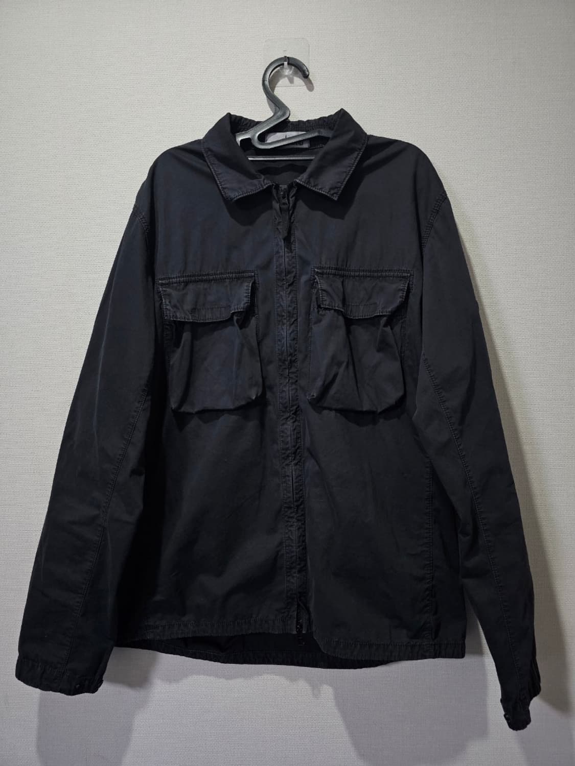 정품 스톤아일랜드 22SS 114WN 올드이펙트 와펜 오버셔츠 XL 상품이미지1