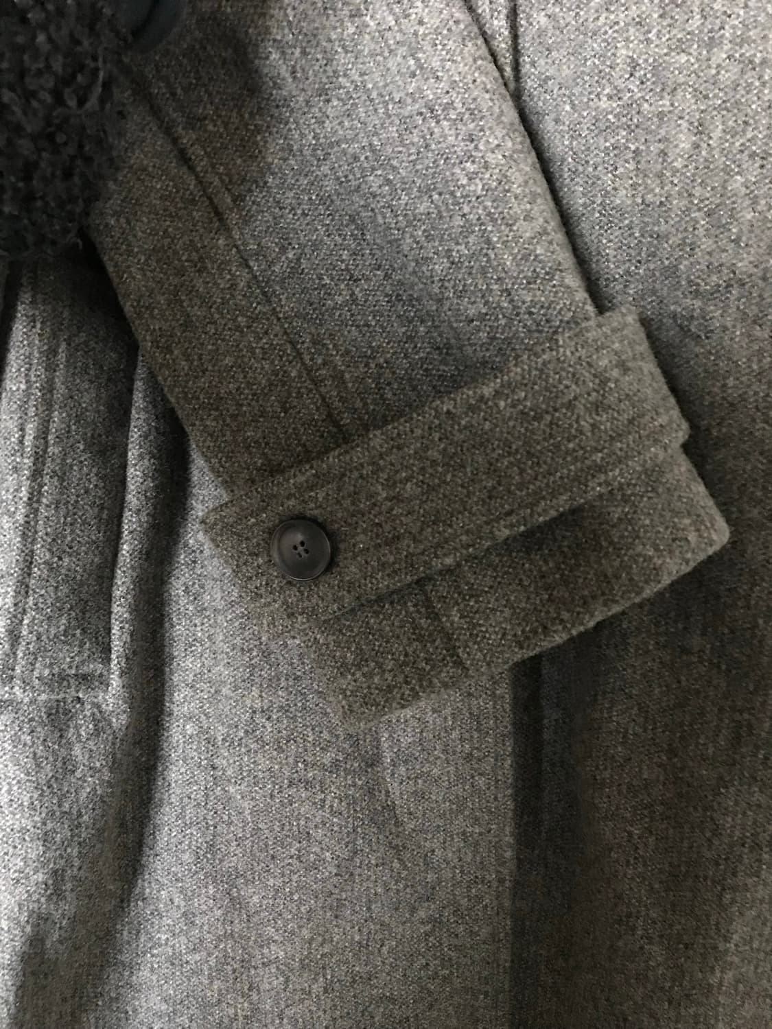 해링본울 차콜브라운 롱코트 상품이미지4