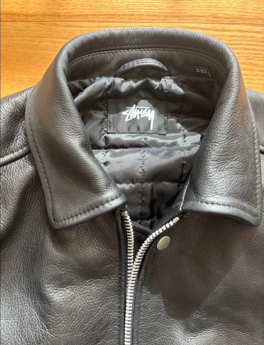 stussy flight leather jacket 상품이미지3