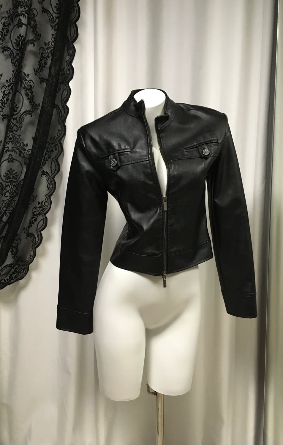 보헴서 보헤미안서울 투웨이 베이직 레더 자켓 블랙 상품이미지2