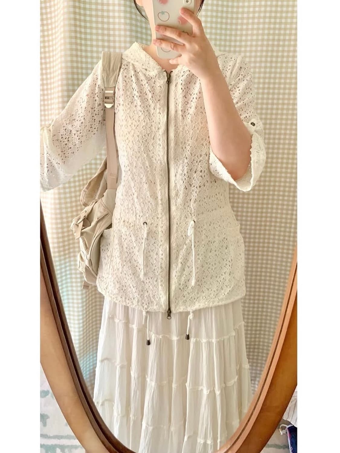 모리 플라워 레이스 후드집업 상품이미지3