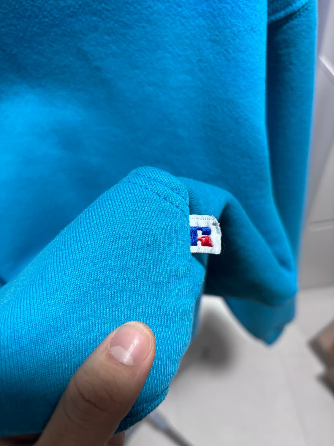 [XL]러셀 애슬레틱 후드 틸 블루 made in usa 상품이미지4