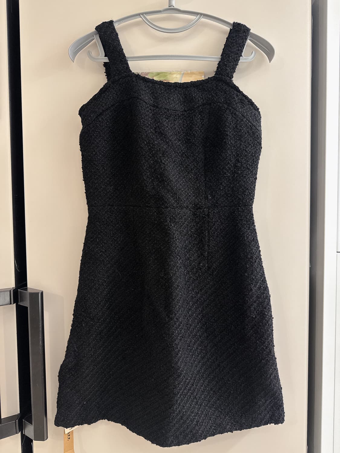 [새상품] T.O.T.T. 블랙 트위드 미니 원피스 상품이미지1