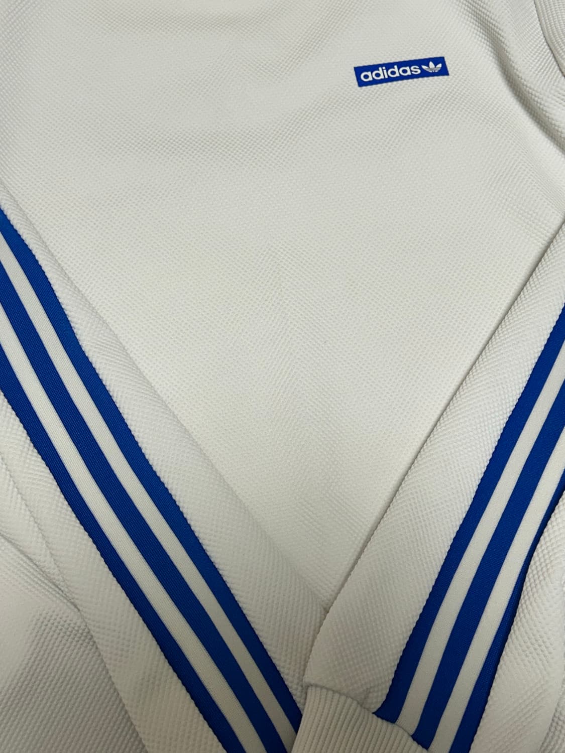 아디다스 화이트 블루 와플 맨투맨 상품이미지5