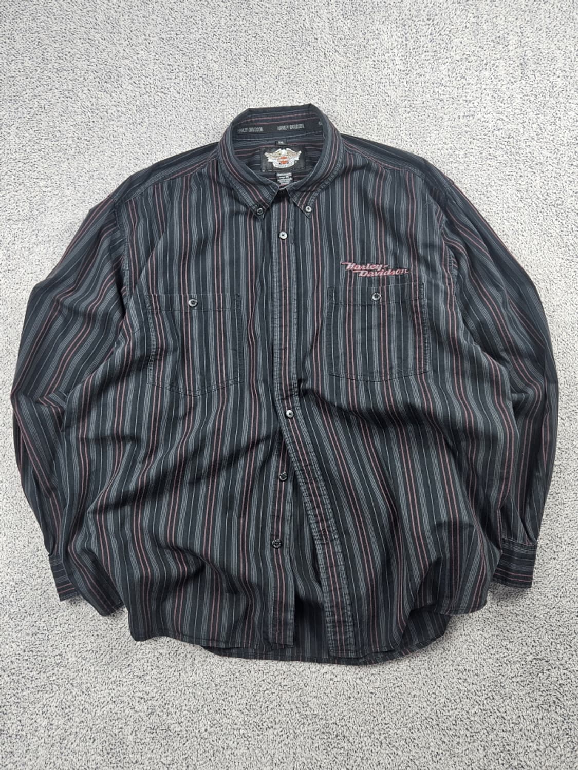 할리데이비슨 스트라이프 패턴 버튼다운 셔츠 ( 2XL ) / 10472 상품이미지1