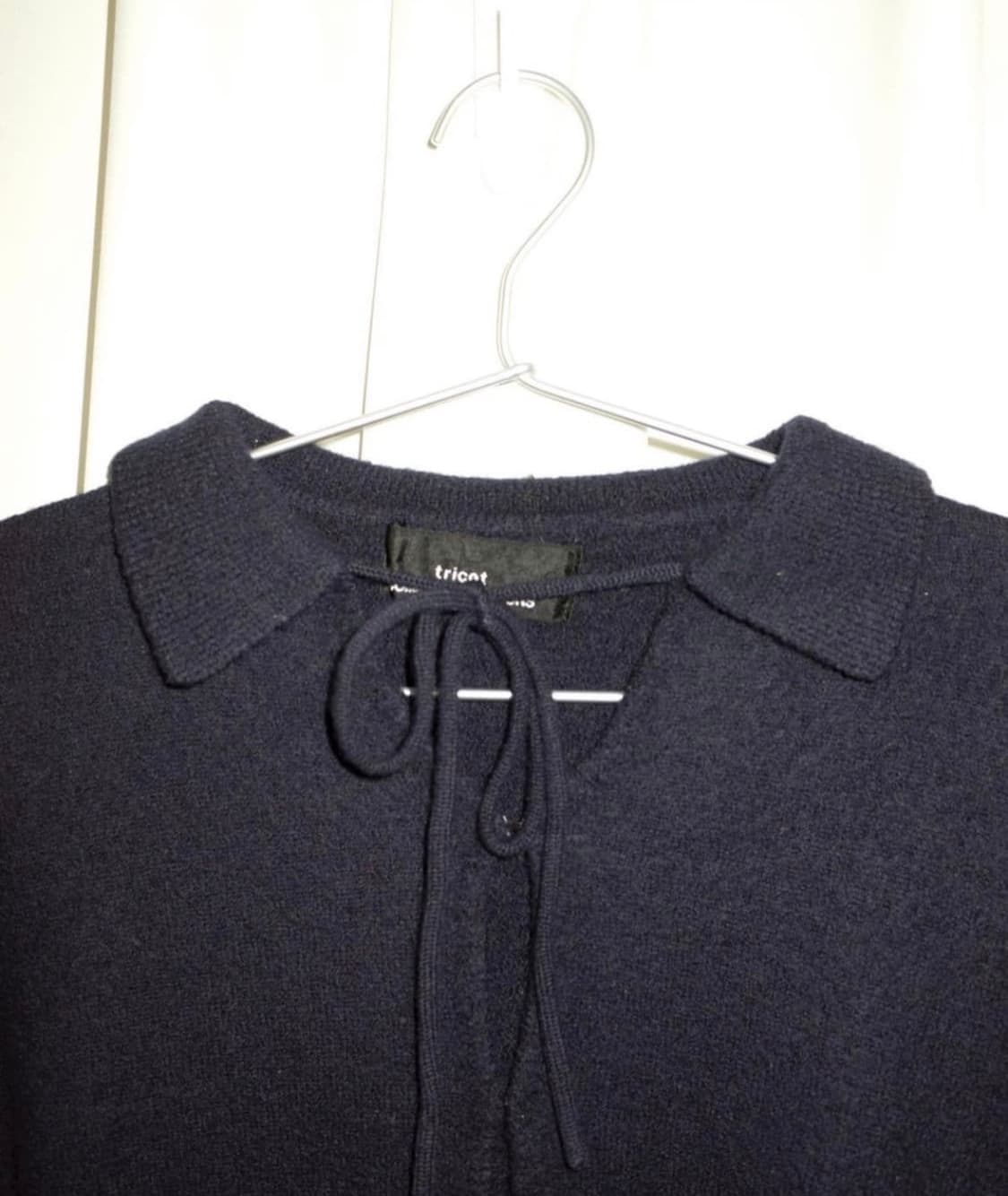 comme des garcons navy knit cardigan  S 상품이미지2