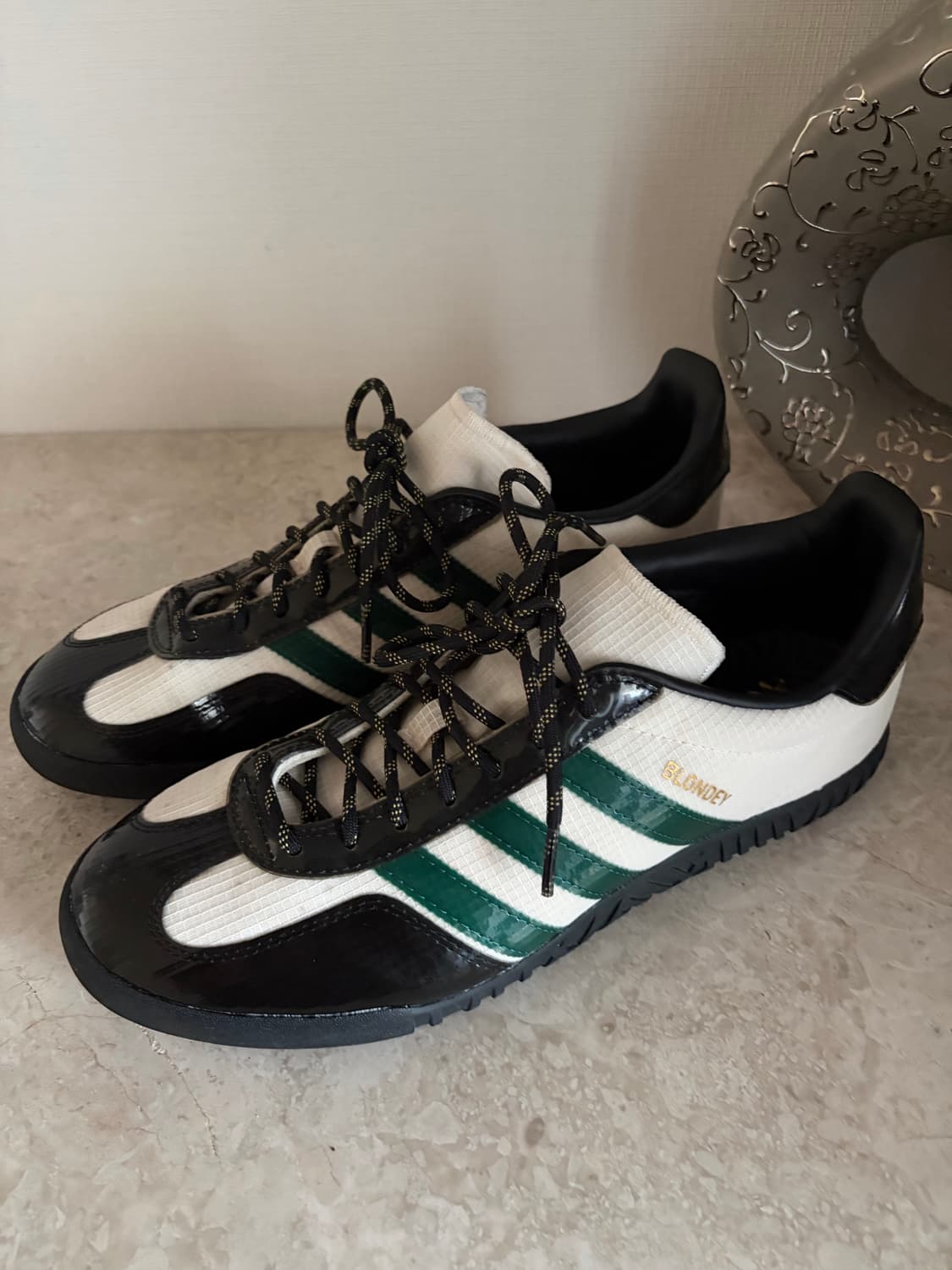 [ADIDAS] 아디다스x블론디 맥코이 가젤 인도어 화이트 그린 상품이미지2