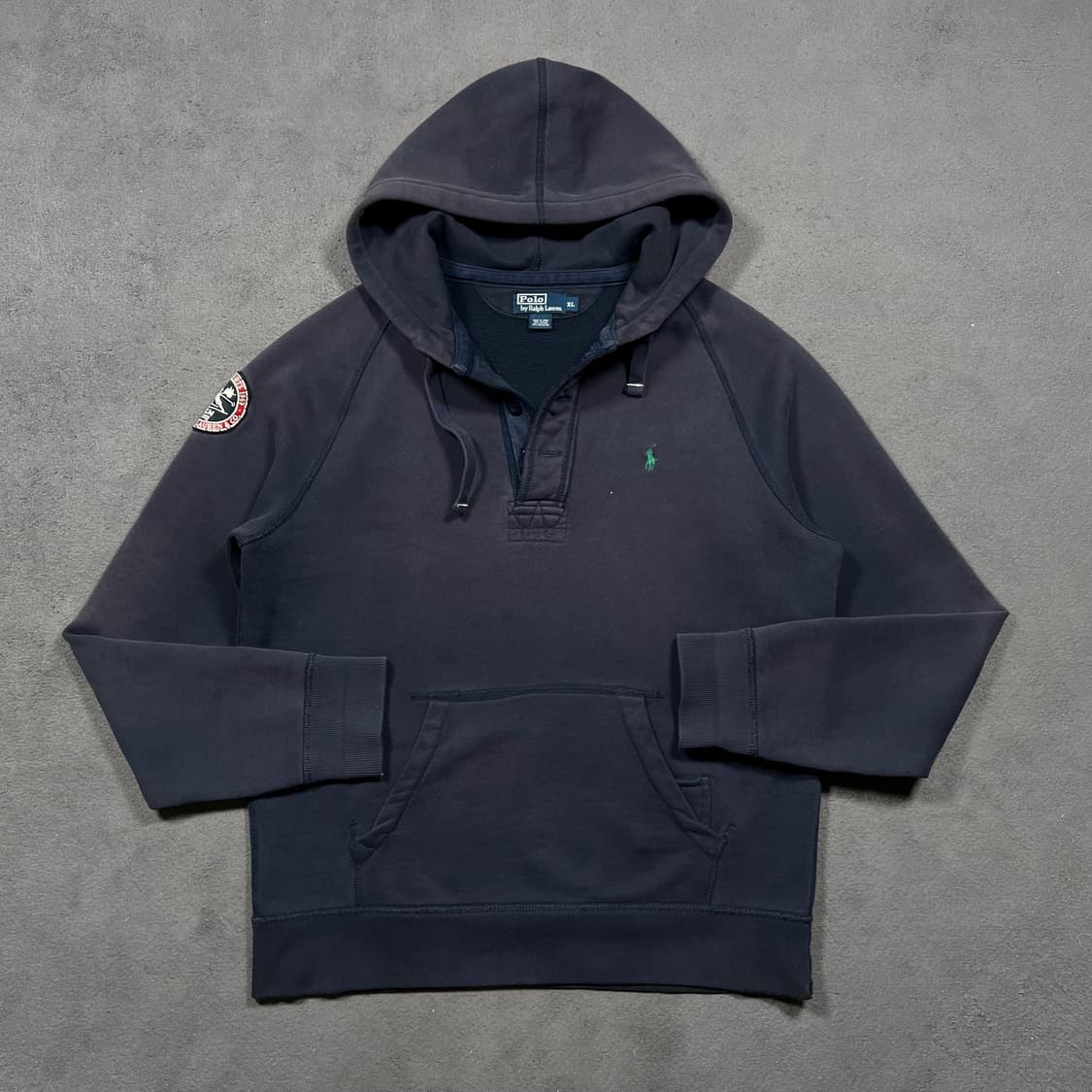 폴로 다운힐 패치로고 버튼 후드티 상품이미지2