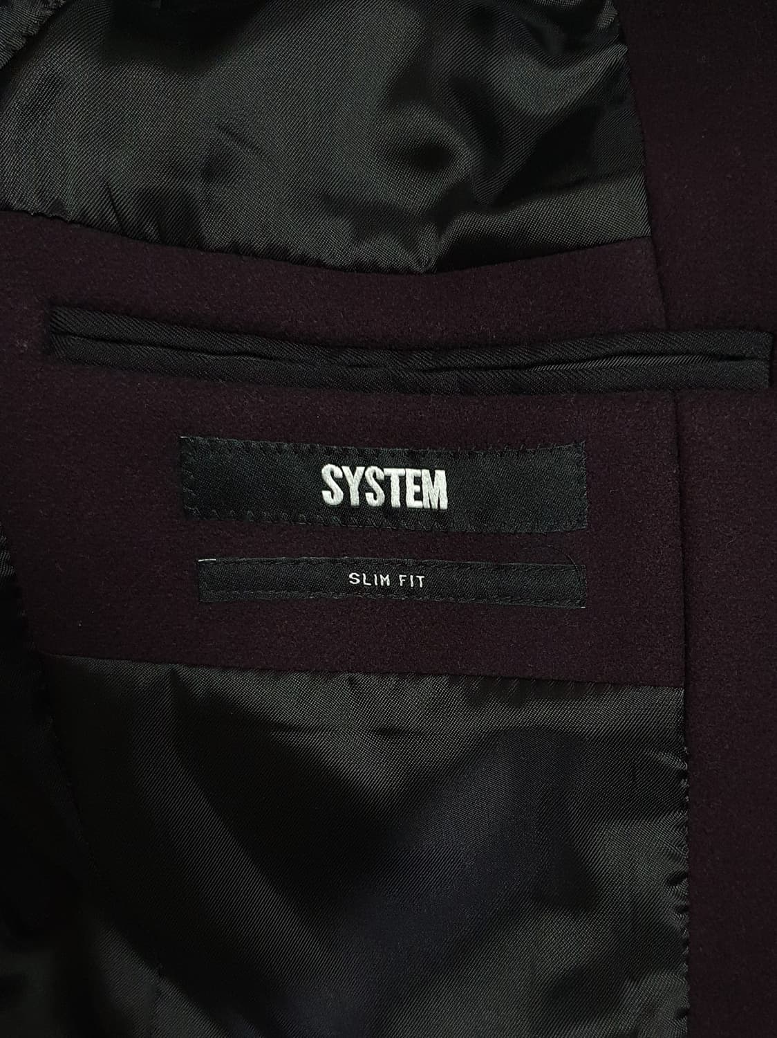 [System] 시스템옴므 싱글 체스터 코트 버건디/와인 95 상품이미지4