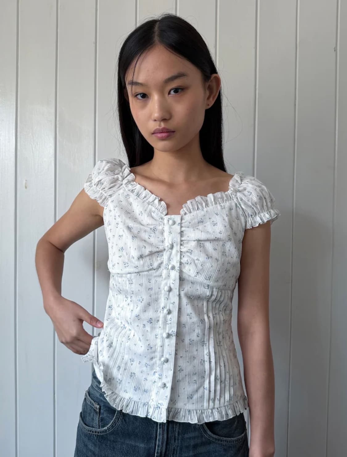 Lots you_Ella Blouse Ivory 상품이미지1
