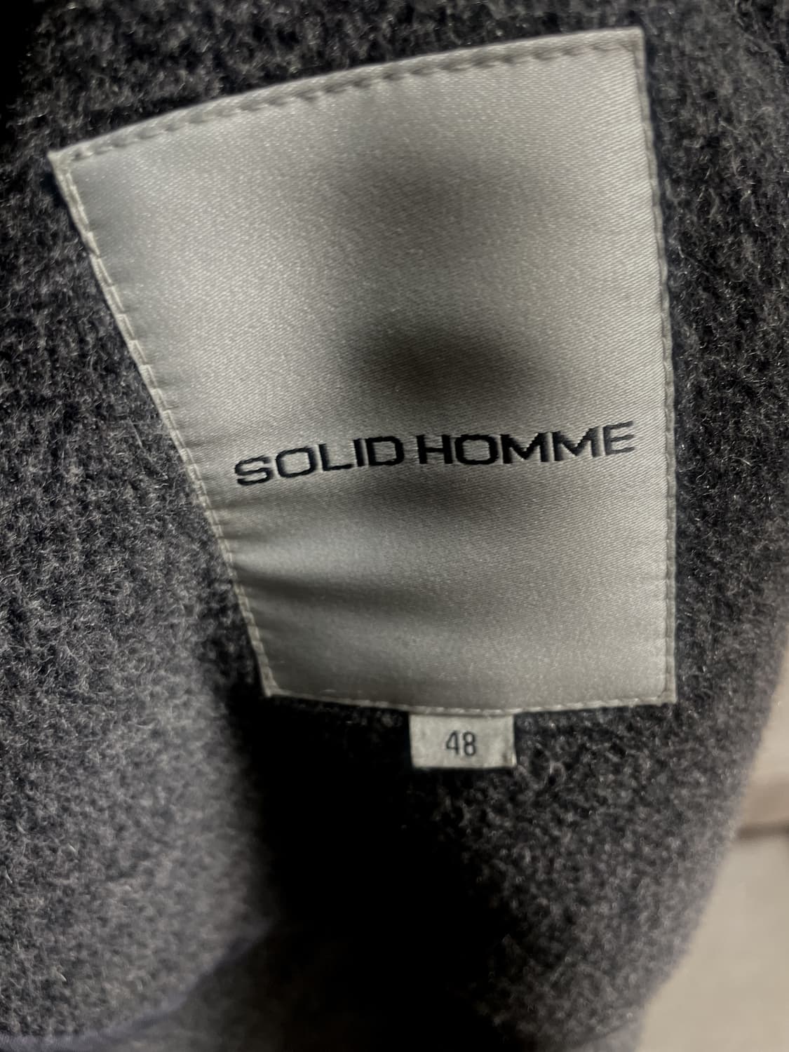 솔리드옴므 오버핏 체크코트 48사이즈 상품이미지4