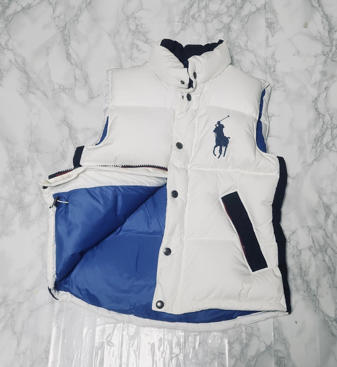 폴로 랄프로렌 빅포니 화이트 패딩 베스트 조끼 자켓 상품이미지1