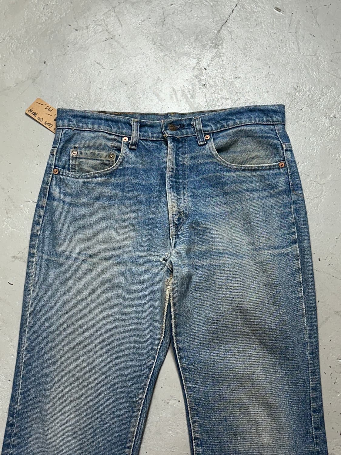 80's USA Made 리바이스 517 부츠컷 플레어진 체인스티치 상품이미지5