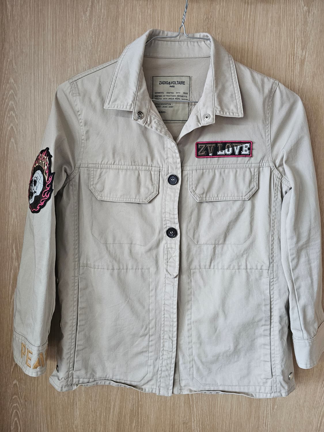 쟈딕앤볼테르 패치 야상 자켓 XS 상품이미지1