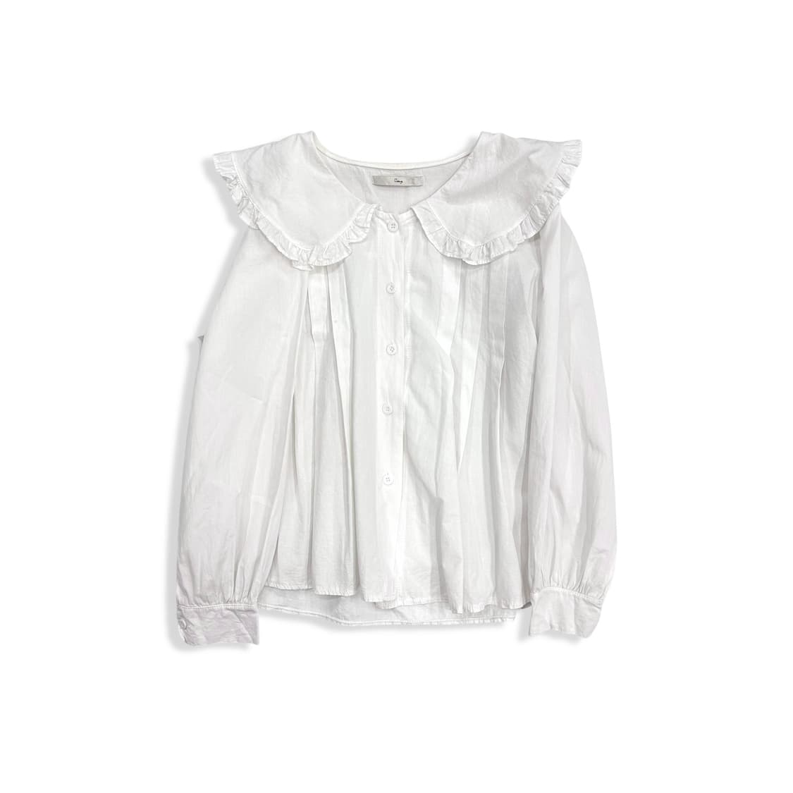 Wide Frill Neck Girlish Blouse 상품이미지1