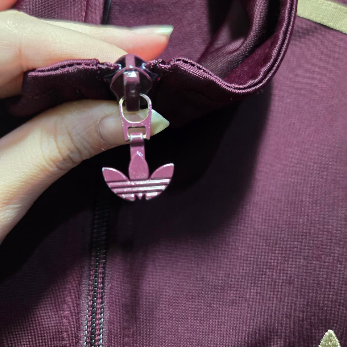 아디다스 여성 불꽃 파이어버드 버건디골드 트랙탑 져지  상품이미지6