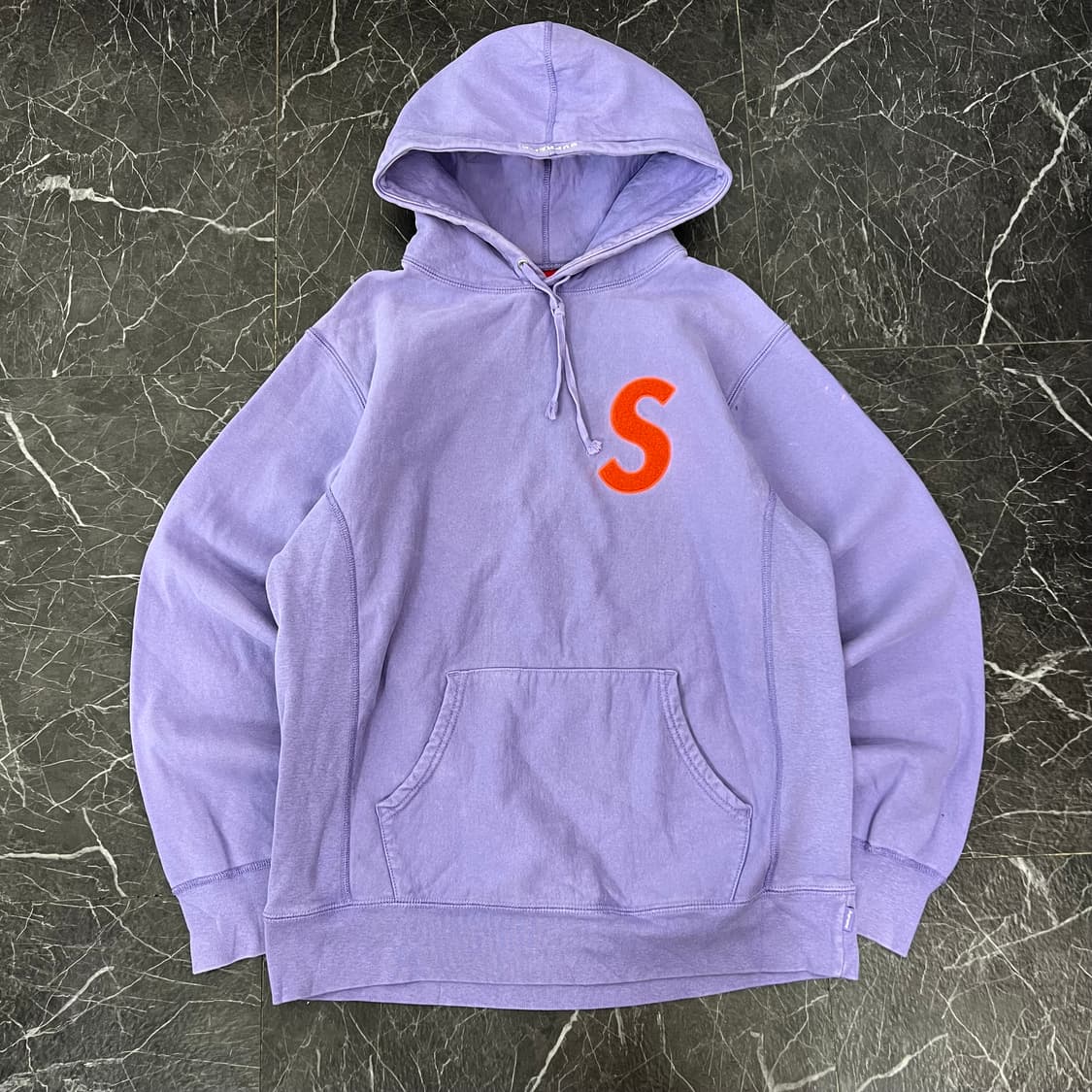 슈프림 19FW 셔닐 S로고 후디 라이트 바이올렛 상품이미지2