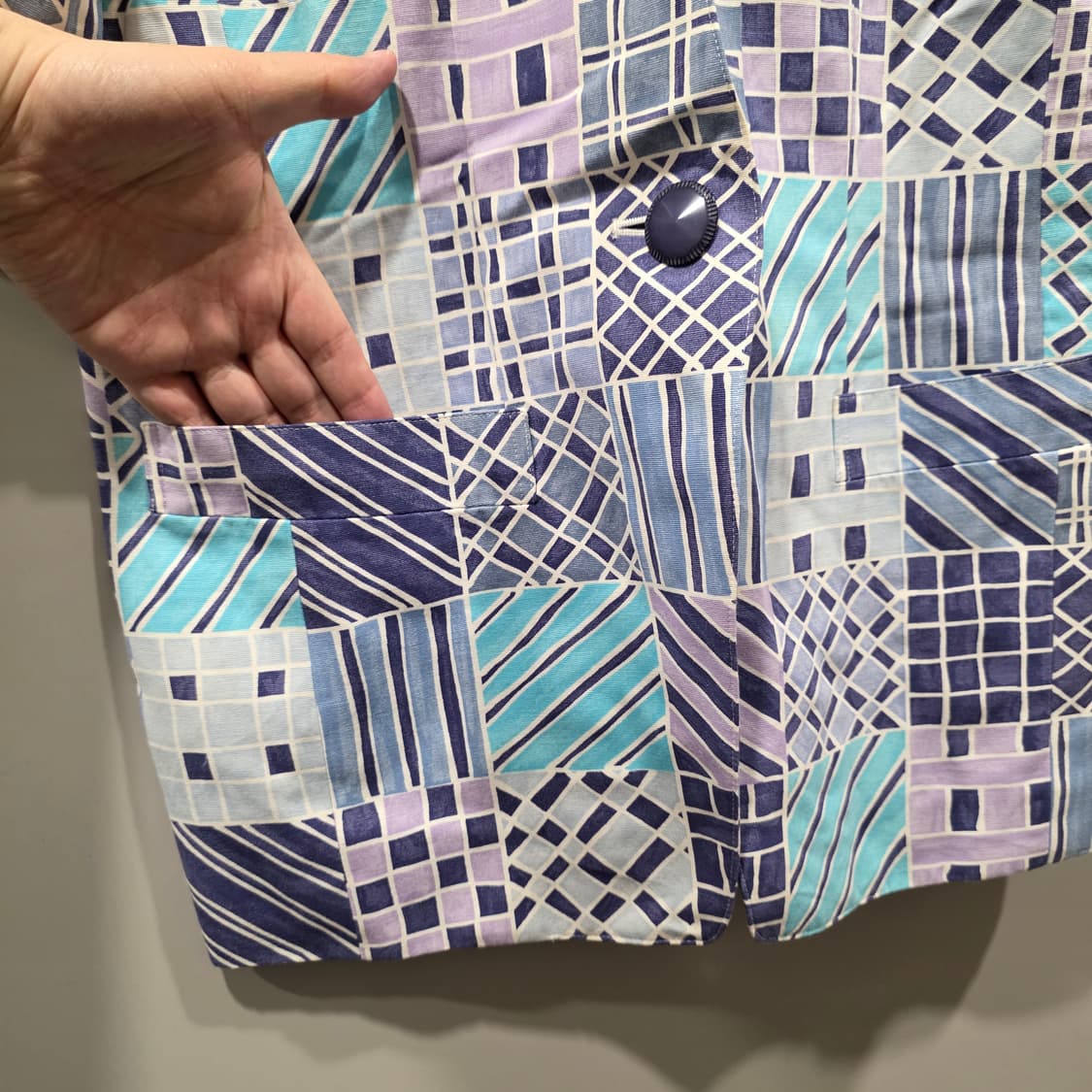 Aubergine 일본 빈티지 여성 반팔 자켓 상품이미지2