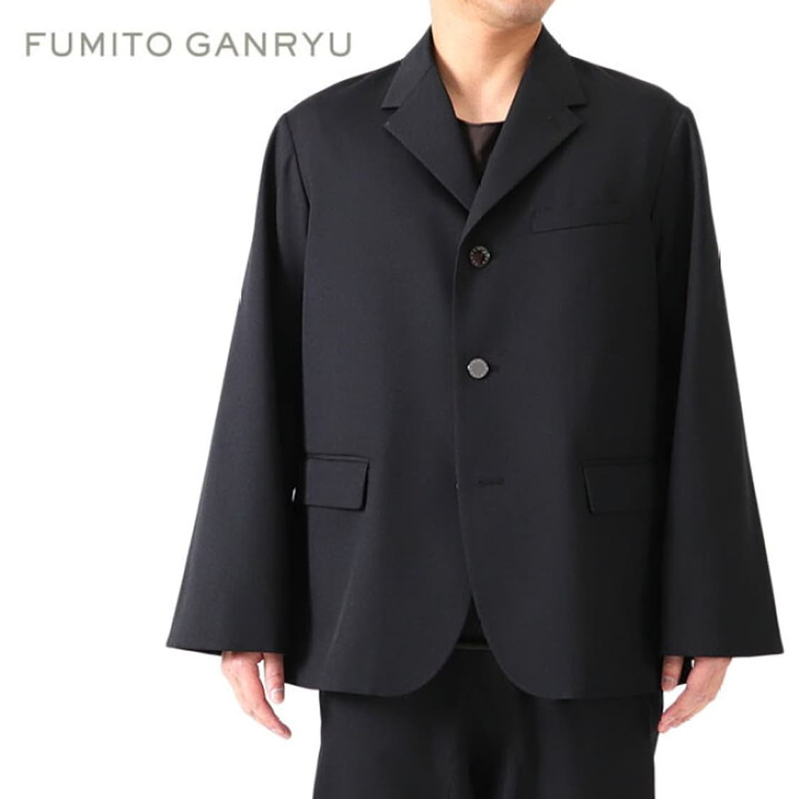 FUMITO GANRYU 블랙 블레이저 사이즈 2 상품이미지1