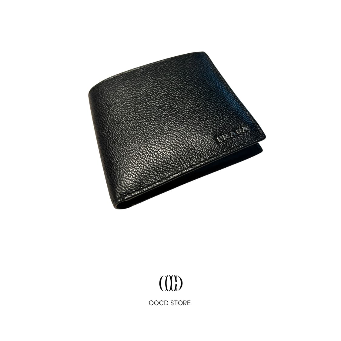 PRADA Leather Two-Tone Black Wallet 상품이미지1