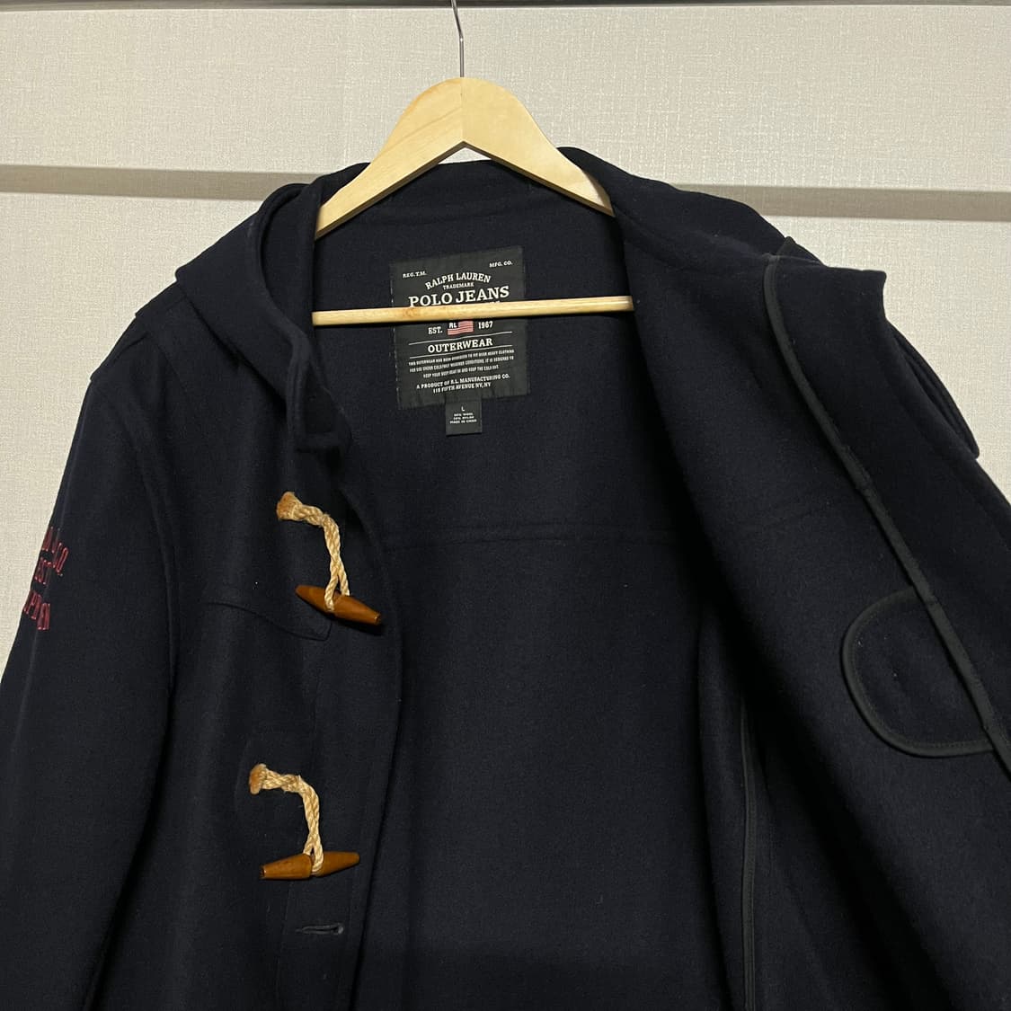 폴로 랄프로렌 더플코트 블랙 L 상품이미지10