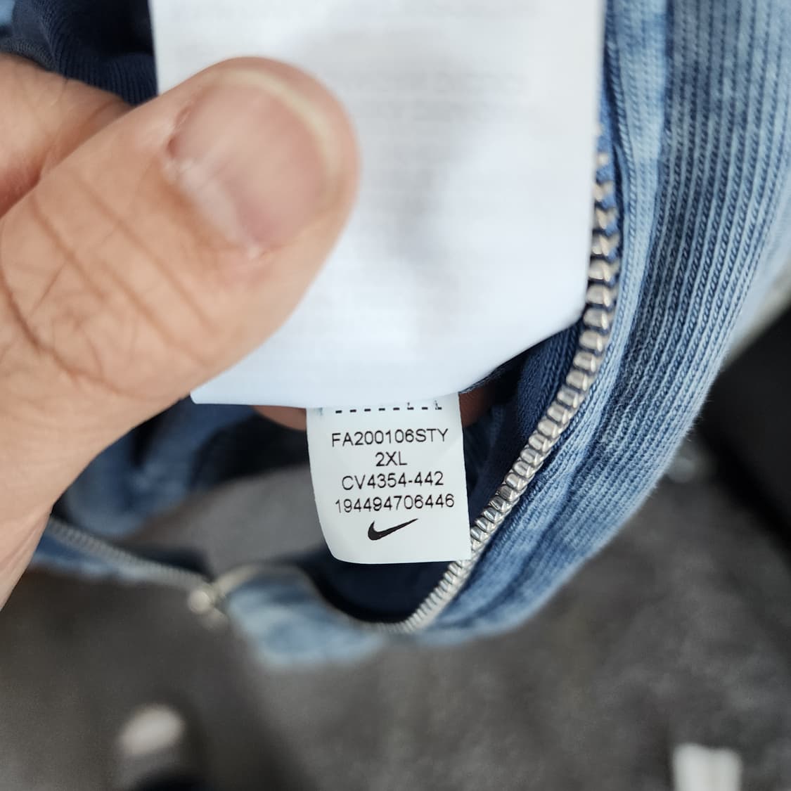 나이키 블루 워싱 빈티지 집업 자켓 상품이미지9