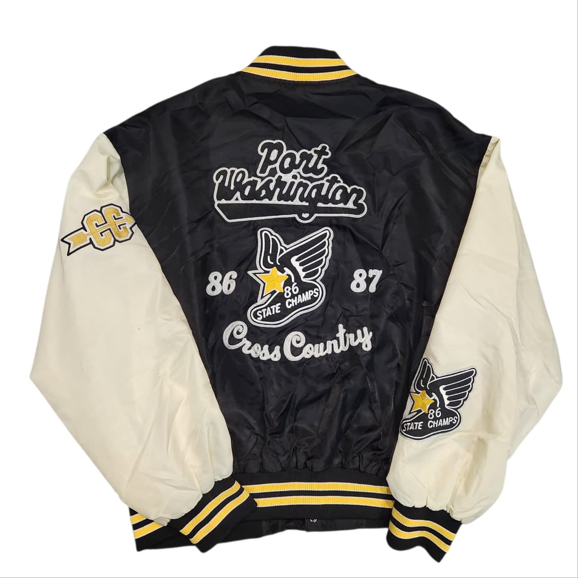 바시티 자켓 블랙 아이보리 (105) 상품이미지2